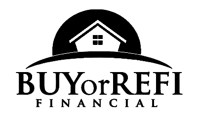 BUYorREFI Financial Black and White Logo