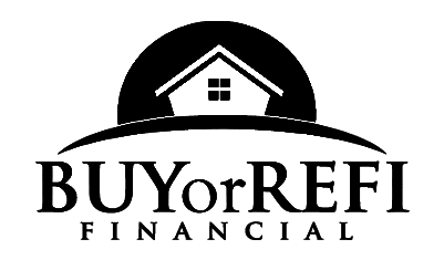 BUYorREFI Financial Black and White Logo